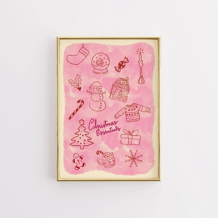 Christmas Essentials – Preppy Christmas Poster