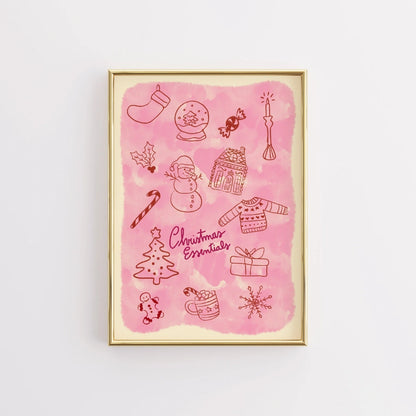 Christmas Essentials – Preppy Christmas Poster
