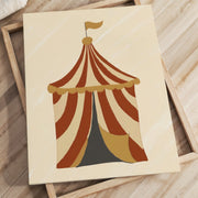 Red and Gold Circus Tent – Nursery & Kids Canvas Wall Art