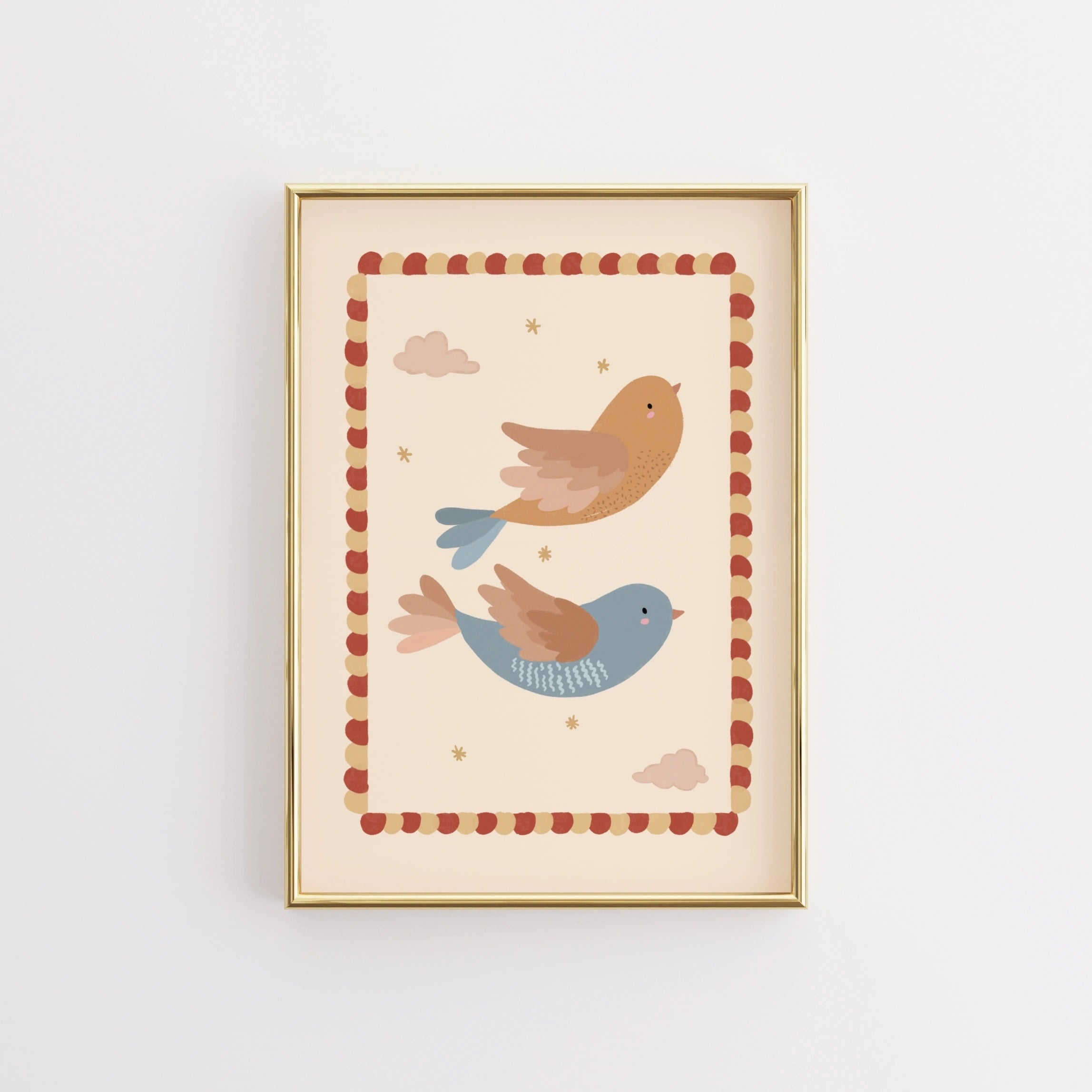 Pastel Bird Nursery Wall Art