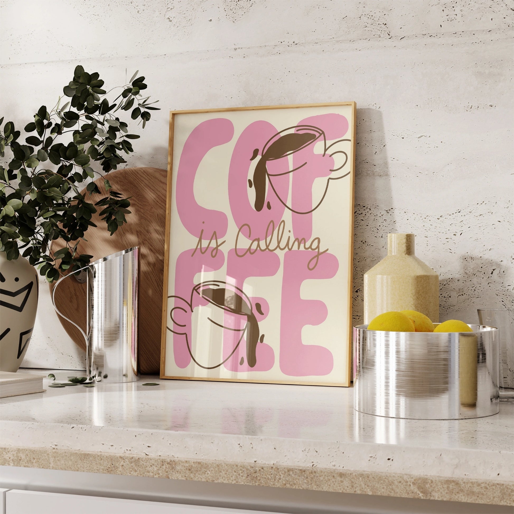 Decorazione murale per la tavola da pranzo italiana – Stampa di pasta, vino e cucina