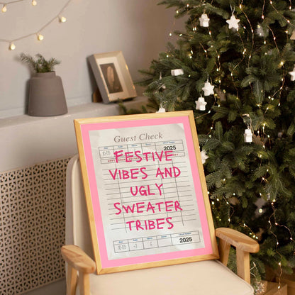 Holiday Guest Check Poster