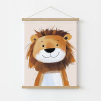 Impression de lion pour chambre d'enfant – Décoration murale adorable avec animaux de la jungle pour enfants