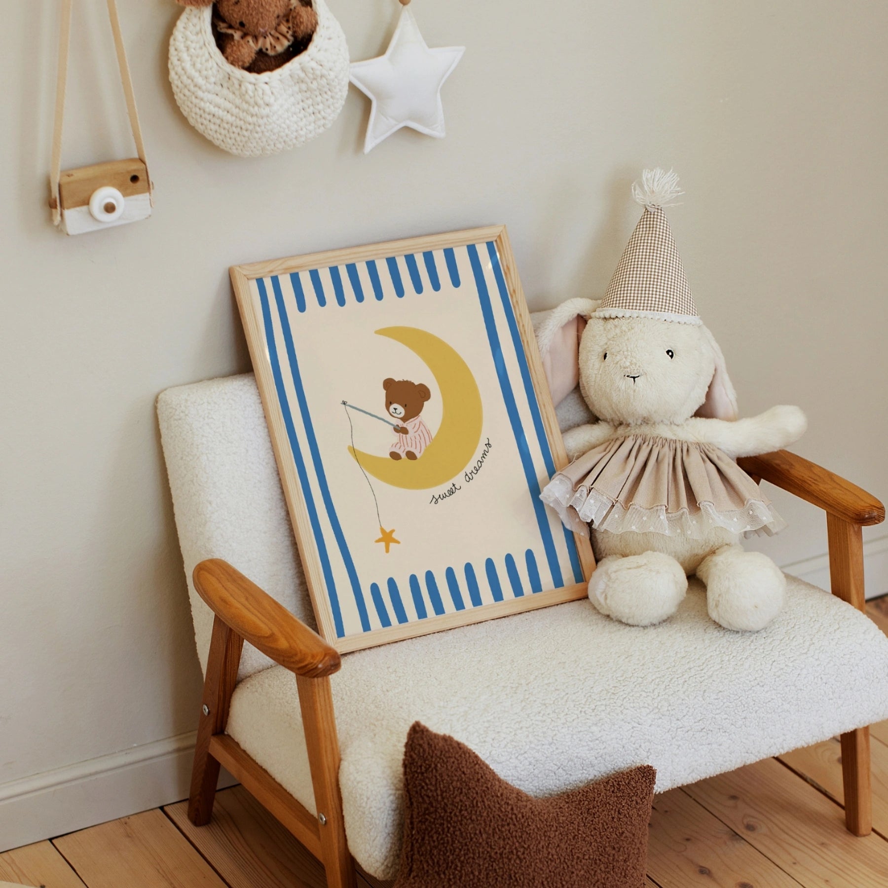 Bear Moon Nursery Wall Art