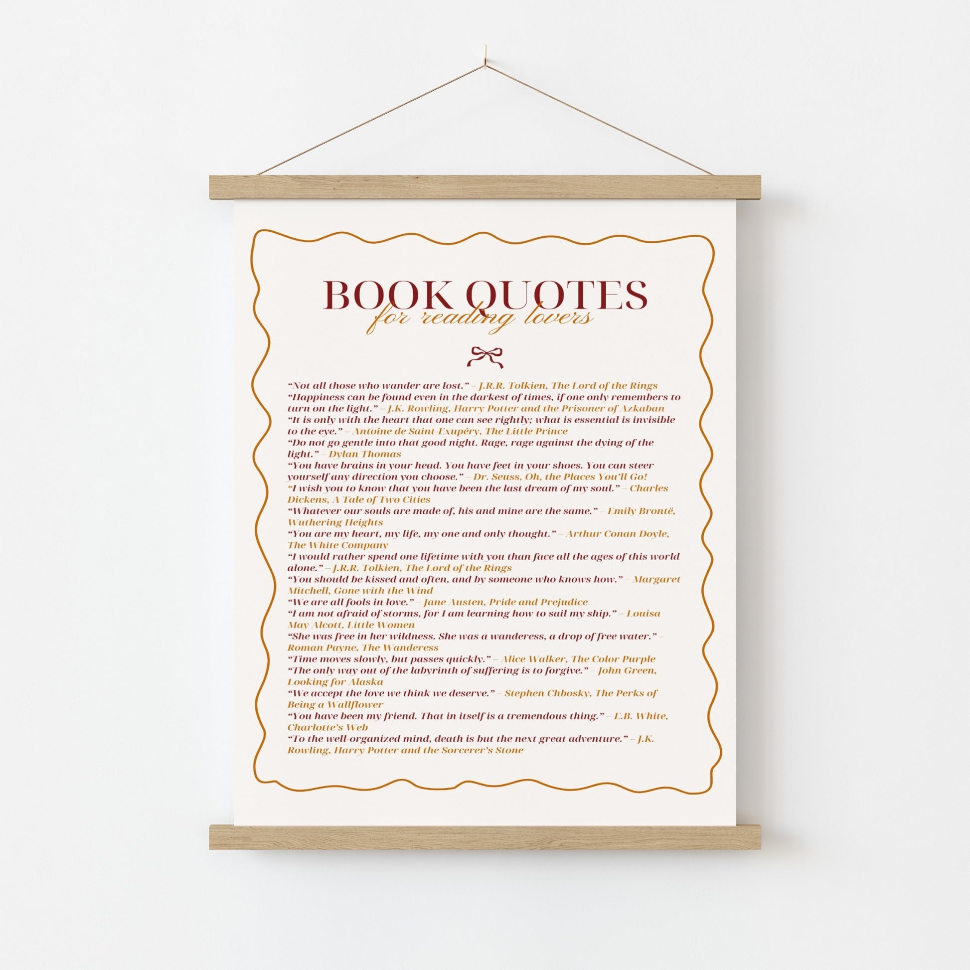 Quotes & Books Print – Literary Wall Art for Readers