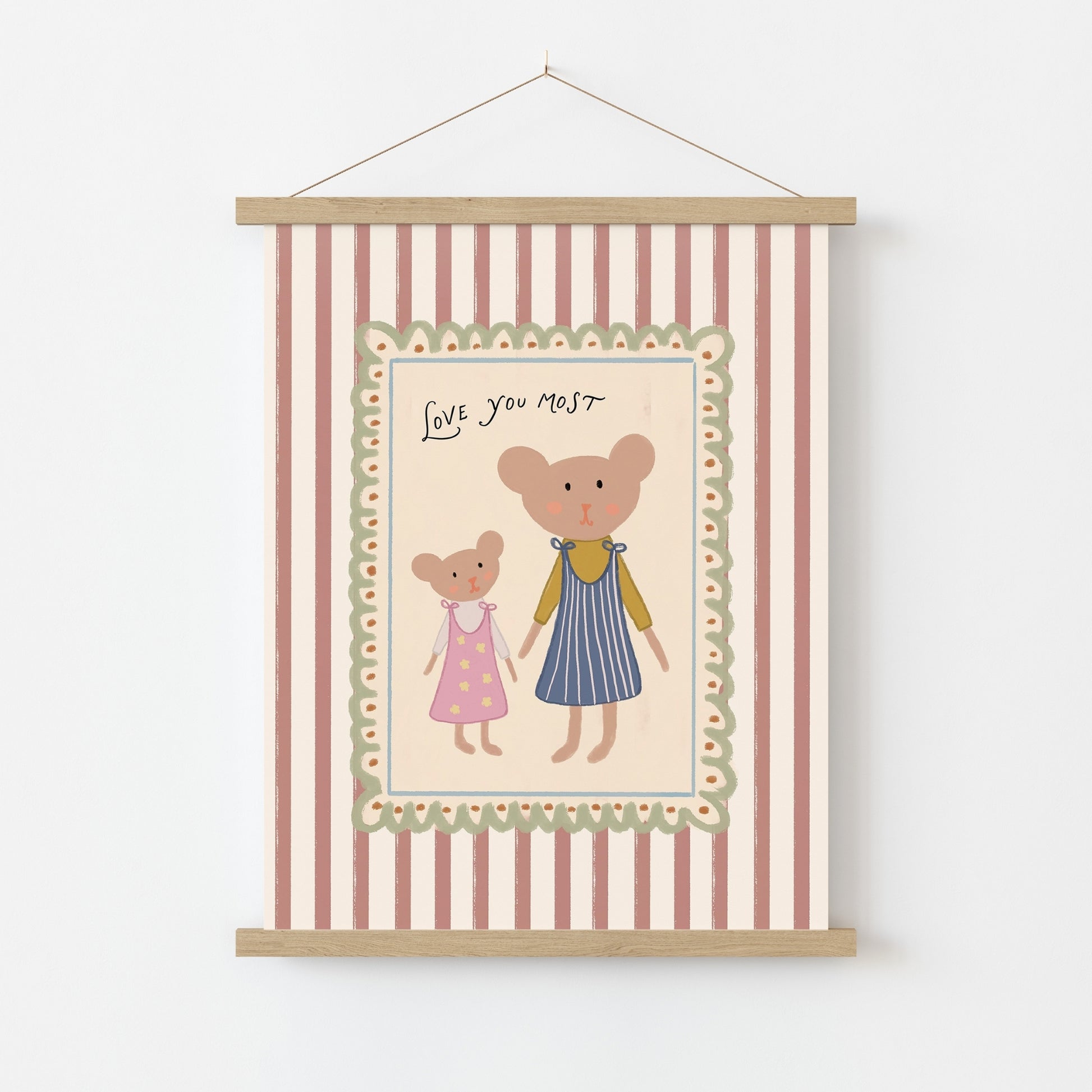 Cute Mom and Baby Illustration