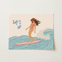 Surf’s Up Cowgirl Wall Ar – Art mural côtier
