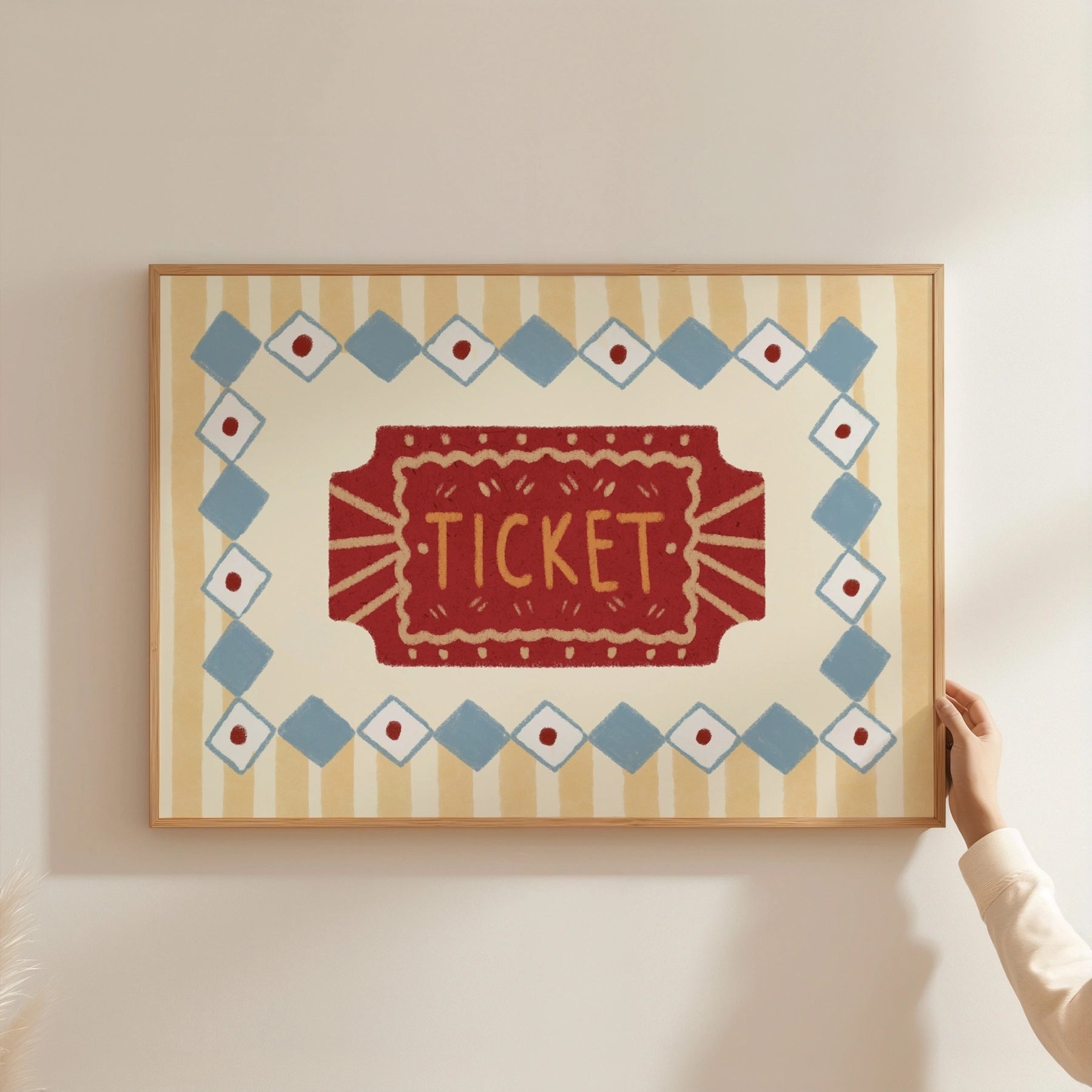 Circus Ticket Nursery Print