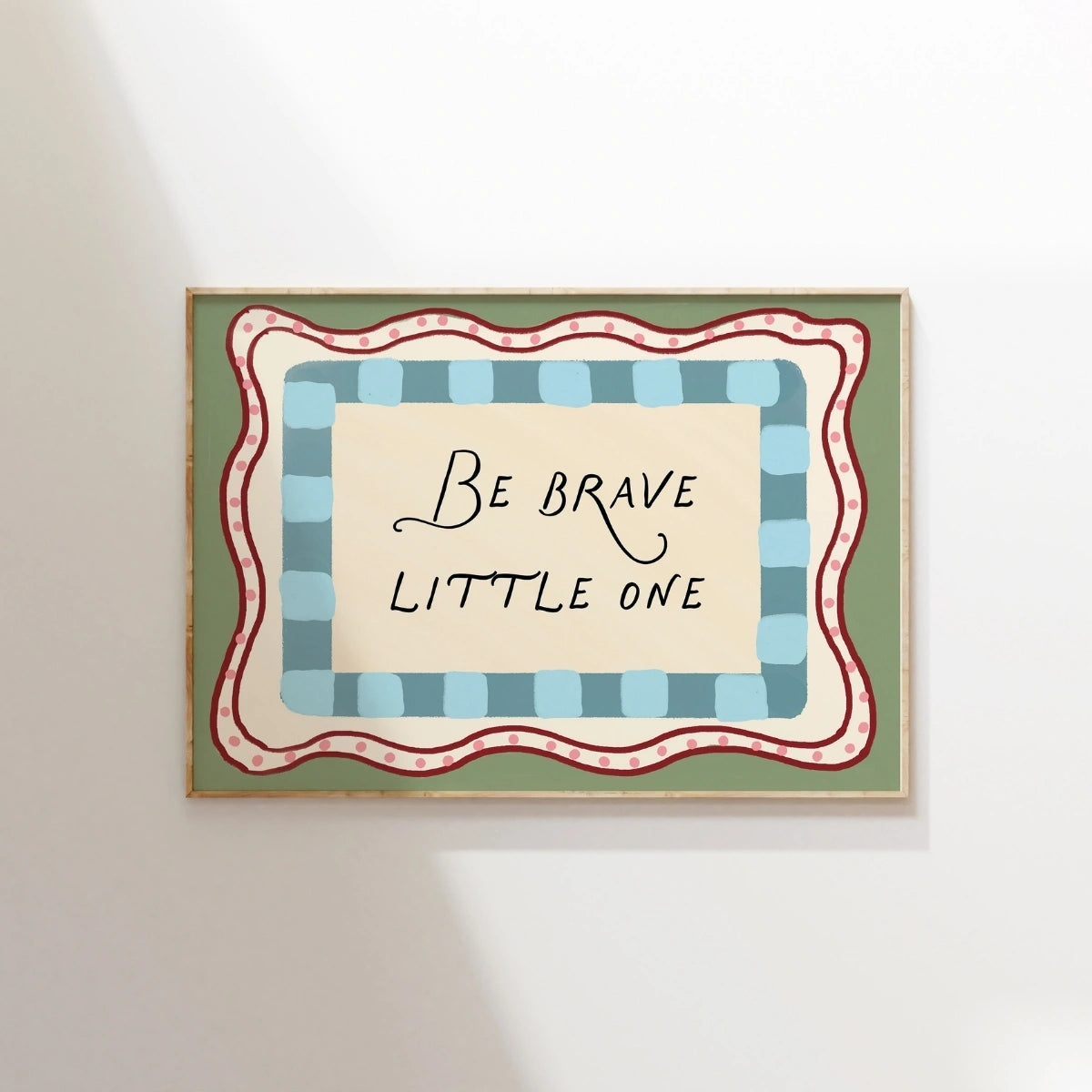 Be Brave Little One Wall Art, Colorful Kids Decor