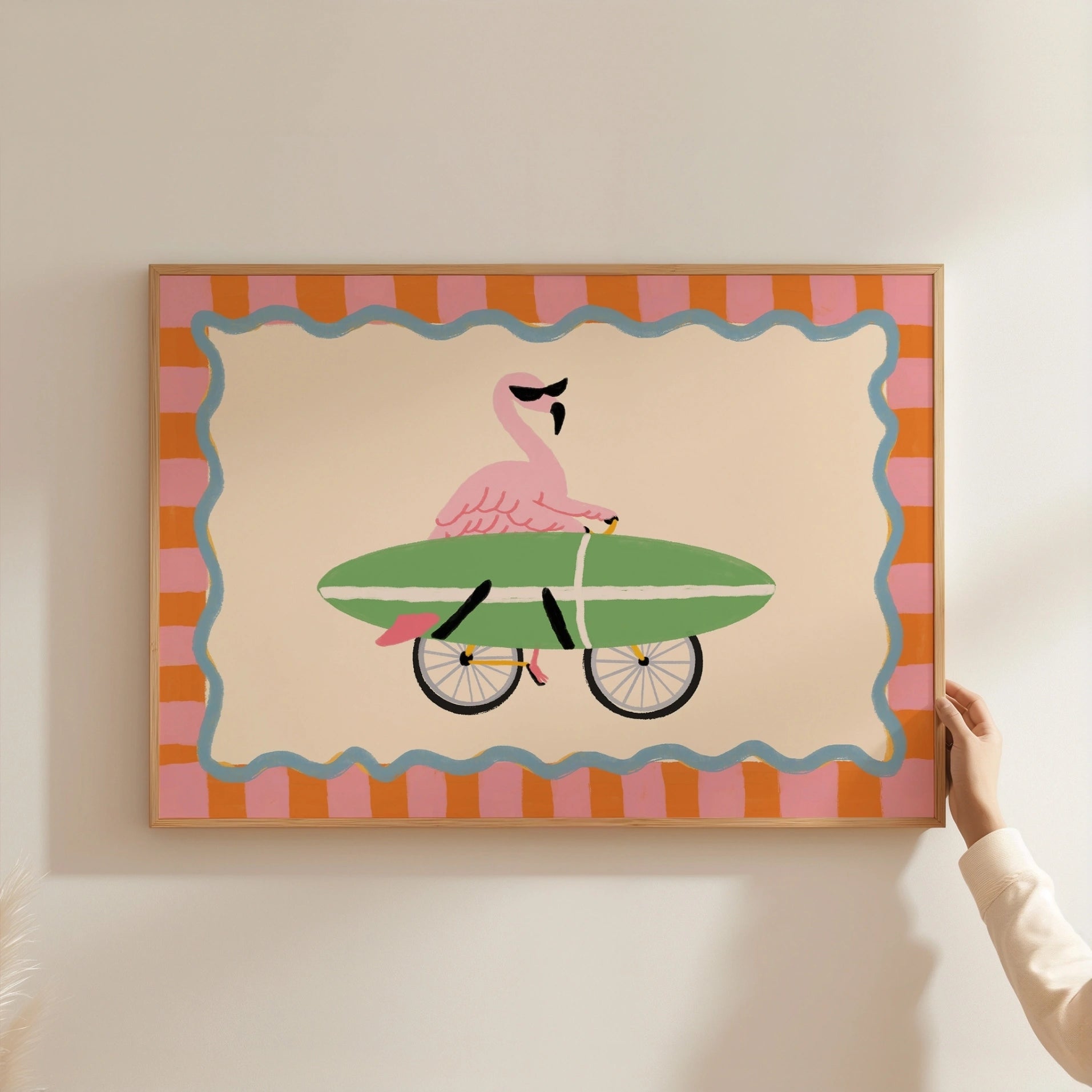 Affiche murale Flamingo Surf