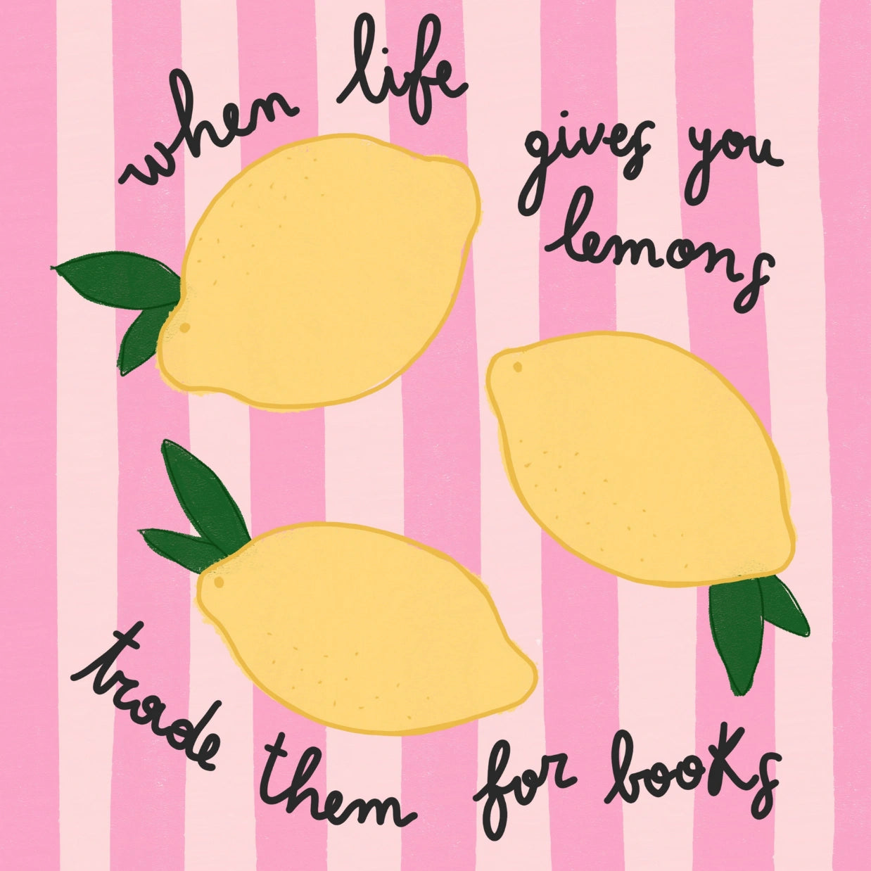 Lemon Bookish  – Funny Reading Print