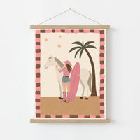 Coastal Cowgirl Horse Wall Art