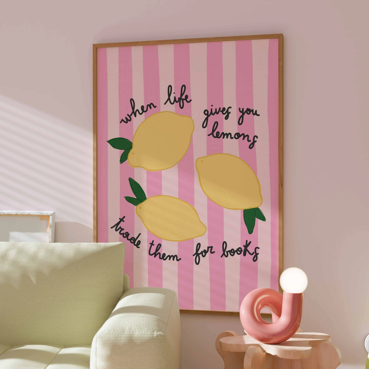 Lemon Bookish  – Funny Reading Print