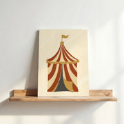 Red and Gold Circus Tent – Nursery & Kids Canvas Wall Art