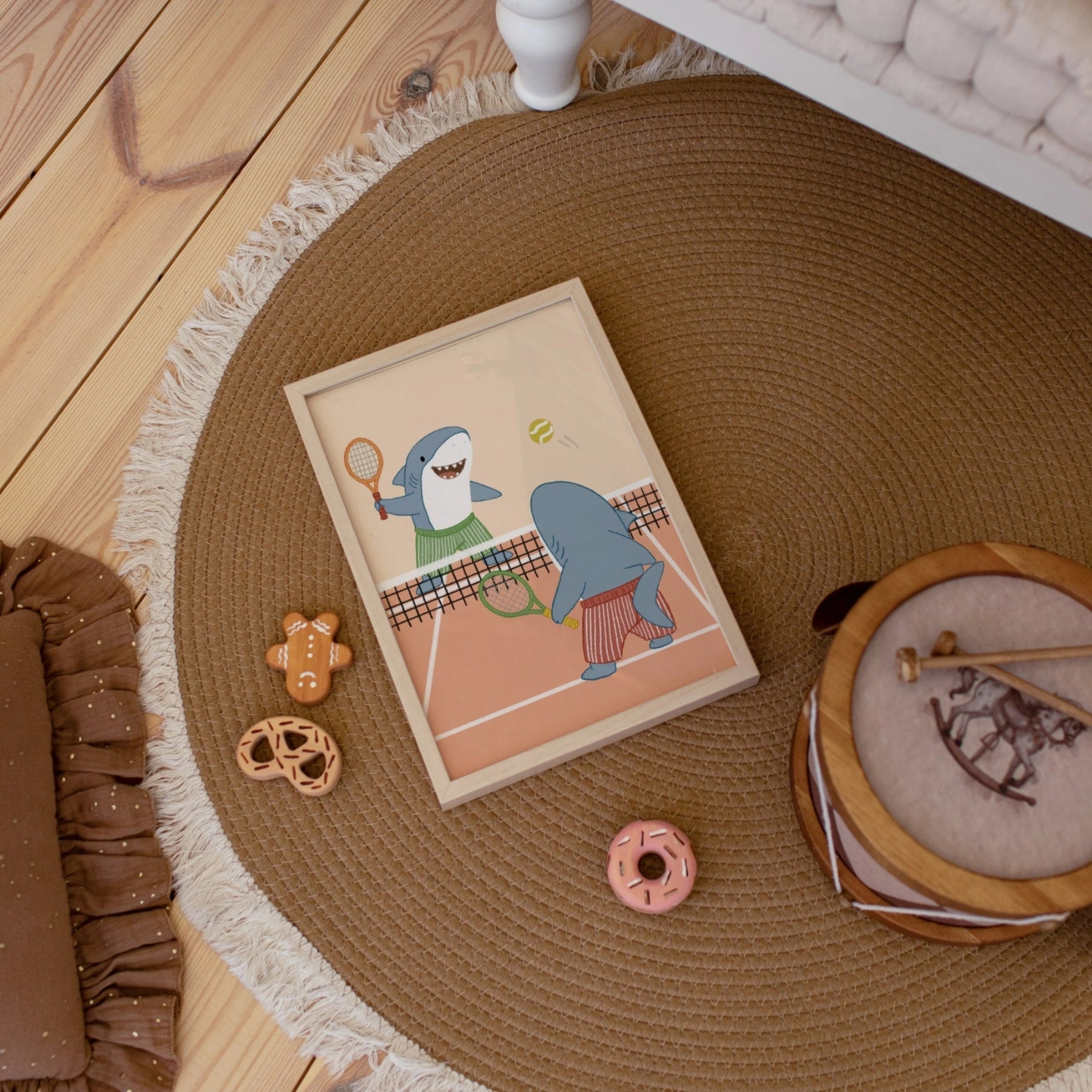 Whimsical Tennis Court Decor