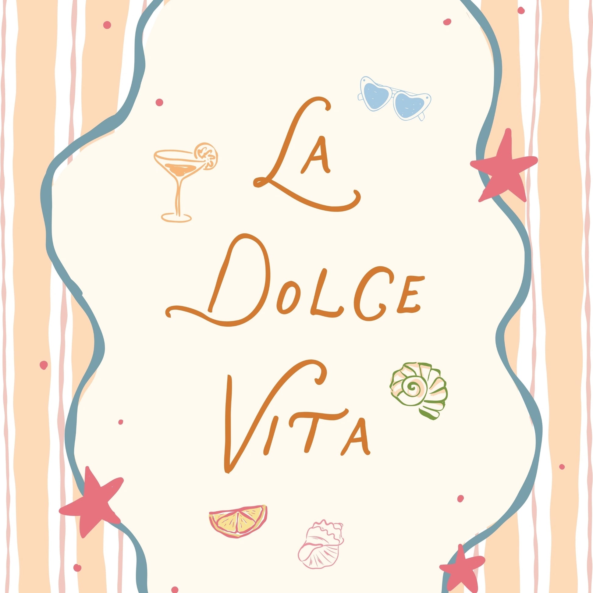 La Dolce Vita Wall Art, Coastal Wall Decor