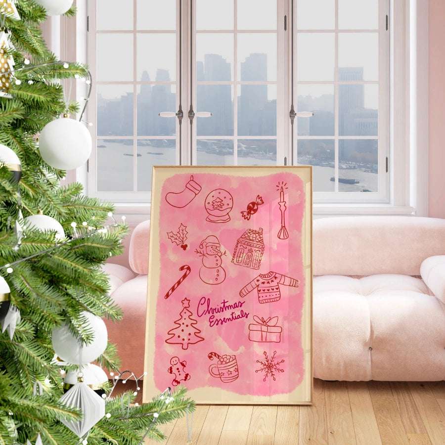 Christmas Essentials – Preppy Christmas Poster