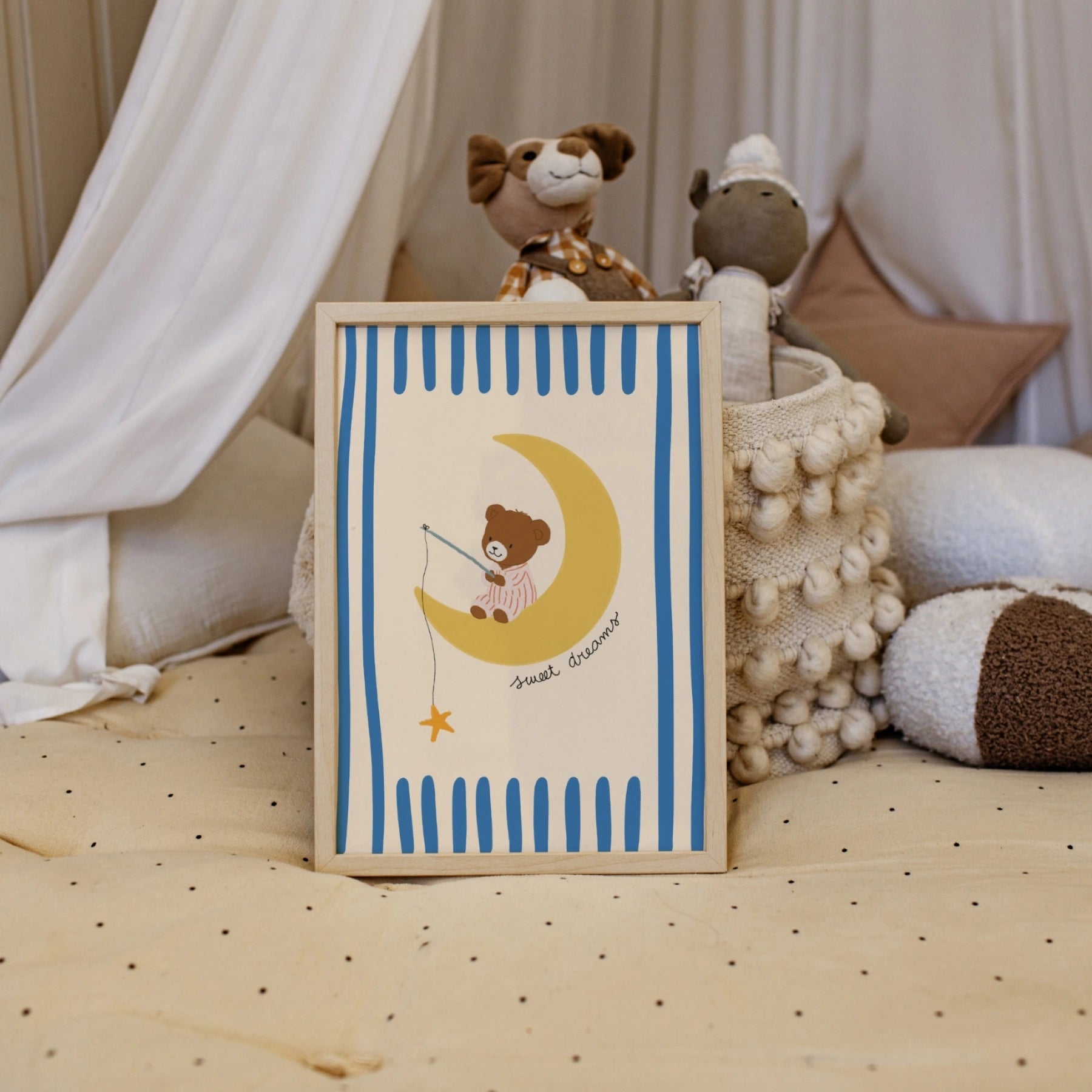 Bear Moon Nursery Wall Art