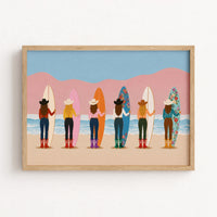 Coastal Cowgirl Surf Sisters Print