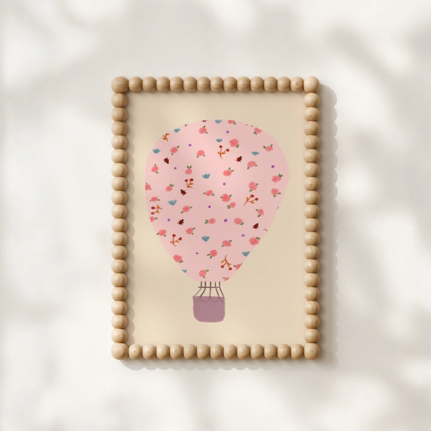 Floral Hot Air Balloon, Girls Room Decor