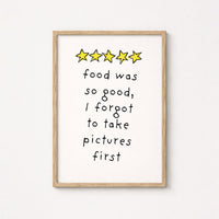 The Food Was So Good – Décoration murale pour cuisine
