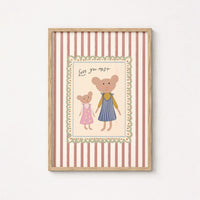 Cute Mom and Baby Illustration