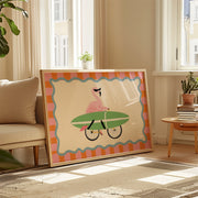Flamingo Surf - Poster costiero