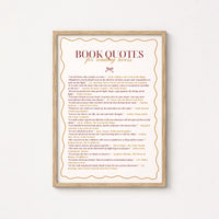 Quotes & Books Print – Literary Wall Art for Readers