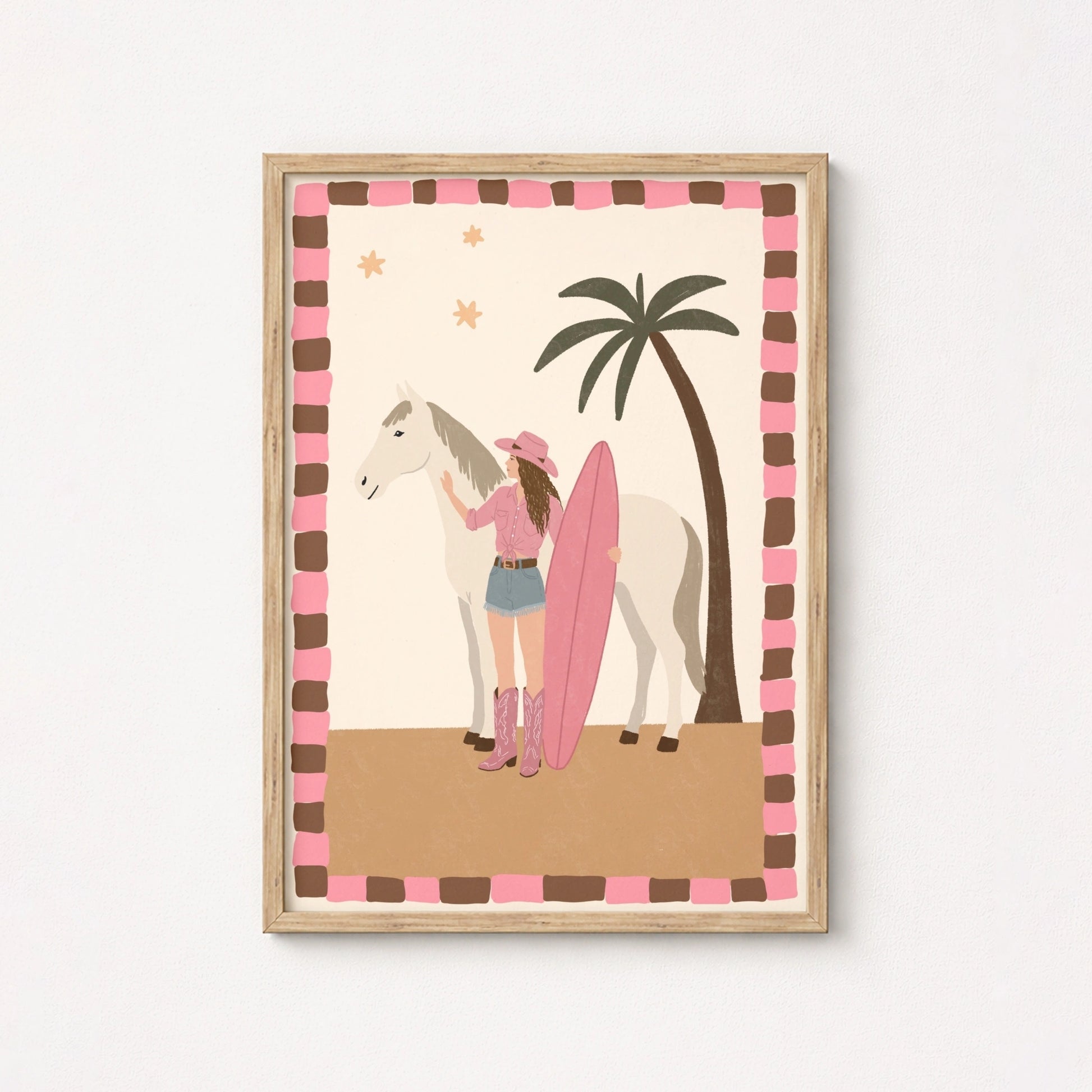Coastal Cowgirl Horse Wall Art
