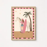 Coastal Cowgirl Horse Wall Art