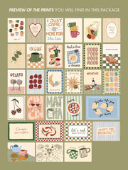 Mediterranean Kitchen Wall Art Set – 30 Printable Designs