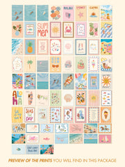 Trendy Summer – Bundle di stampe da parete – 70+ illustrazioni stampabili