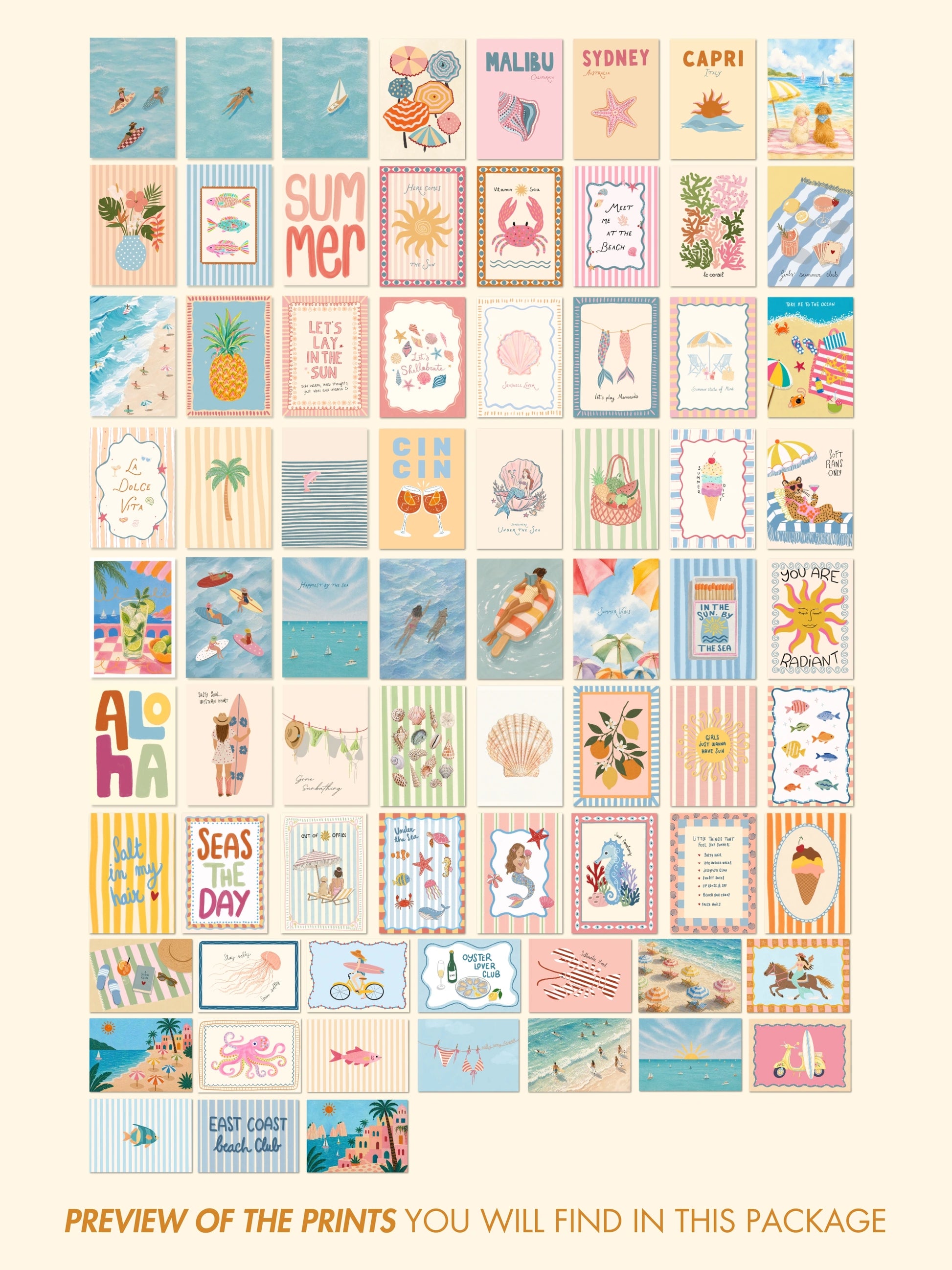 Handmade Trendy Summer Bundle of 70 Prints (Instant Download)