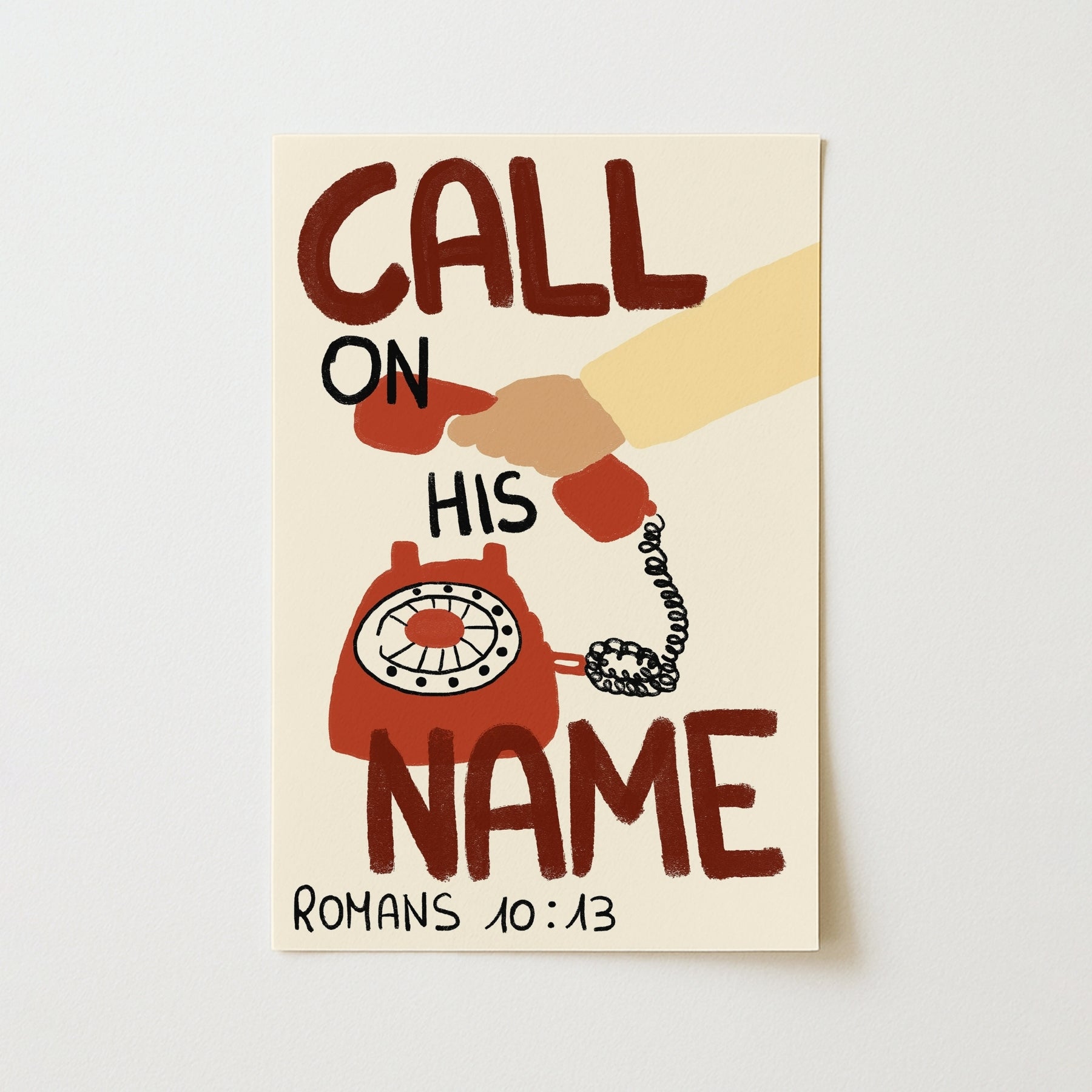 Call On His Name Print – Christian Bible Verse Poster