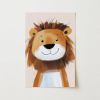 Impression de lion pour chambre d'enfant – Décoration murale adorable avec animaux de la jungle pour enfants