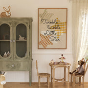 Vintage Gingham Star – Póster infantil