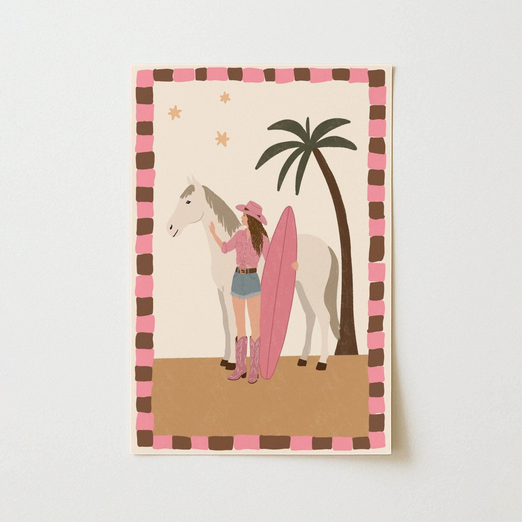 Coastal Cowgirl Horse Wall Art