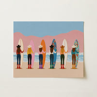 Coastal Cowgirl Surf Sisters Print