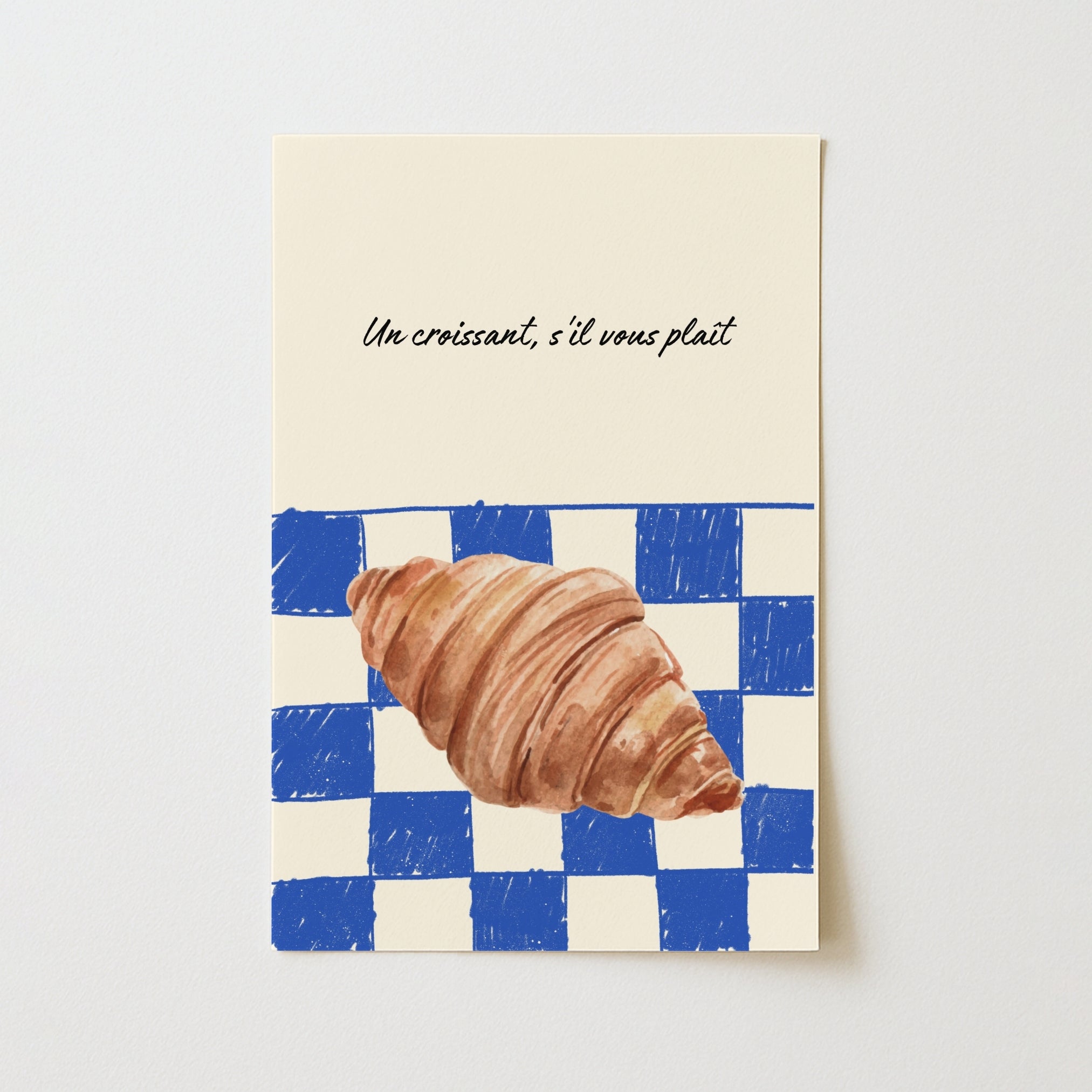 Croissant Kitchen Wall Art – French Bakery Print, Kitchen Wall Decor
