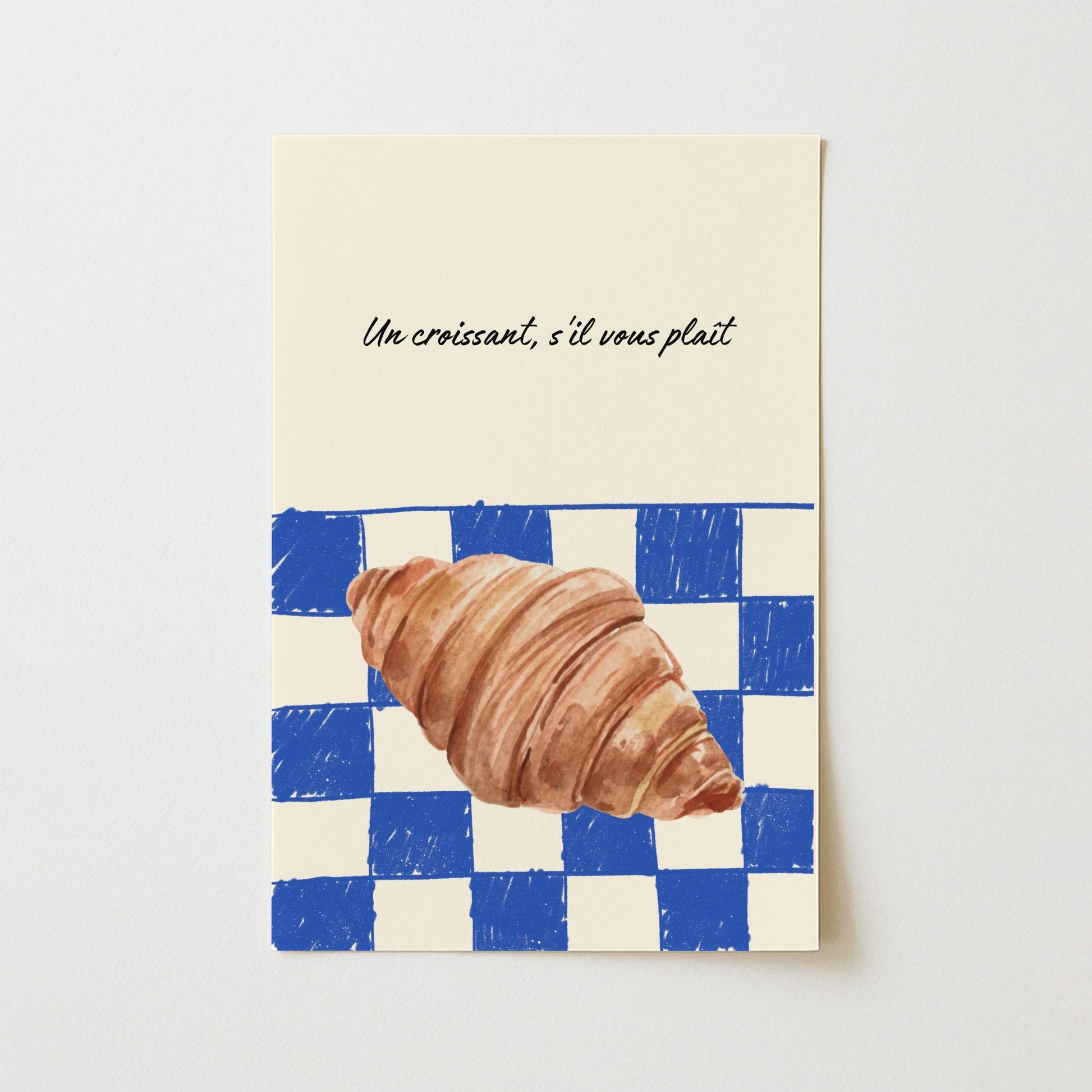 Croissant Kitchen Wall Art – French Bakery Print, Kitchen Wall Decor