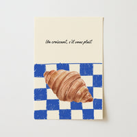 Croissant Kitchen Wall Art – French Bakery Print, Kitchen Wall Decor