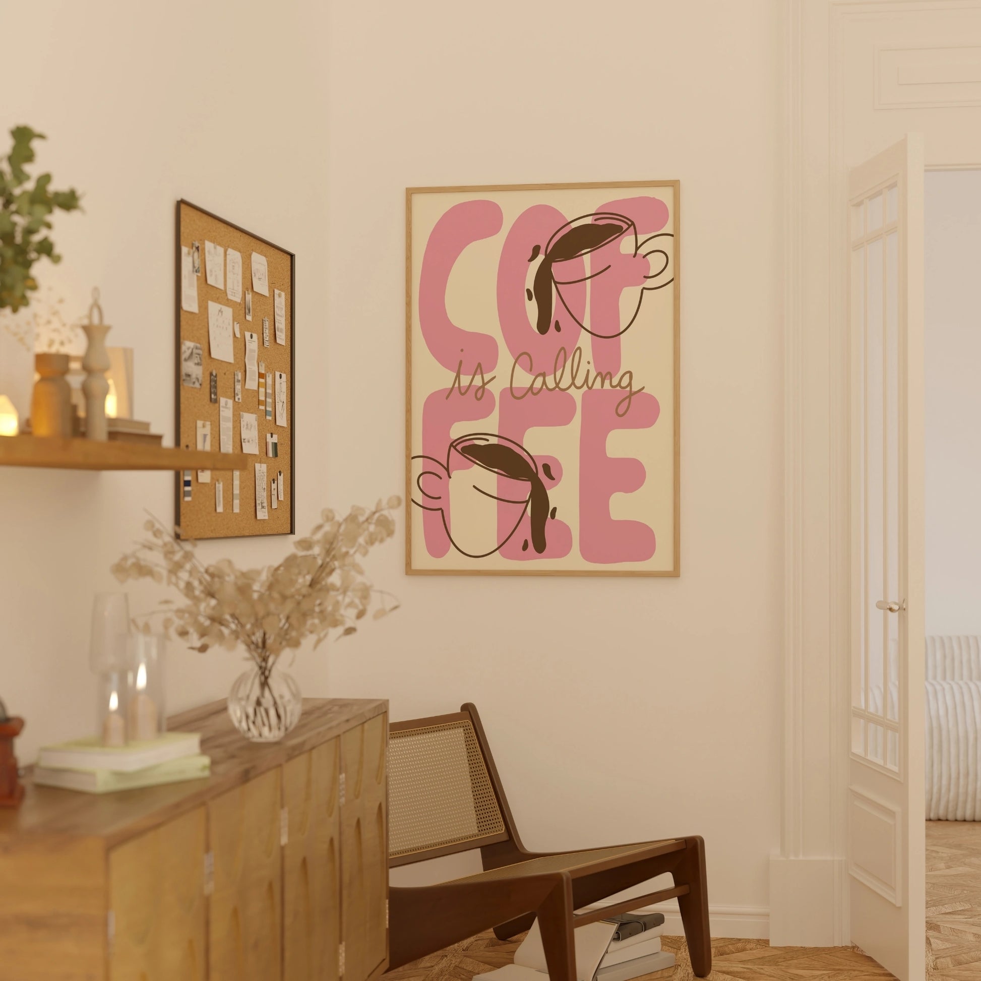 Decorazione murale per la tavola da pranzo italiana – Stampa di pasta, vino e cucina