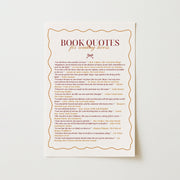 Book Quotes Red and Orange – Bookish Wall Art