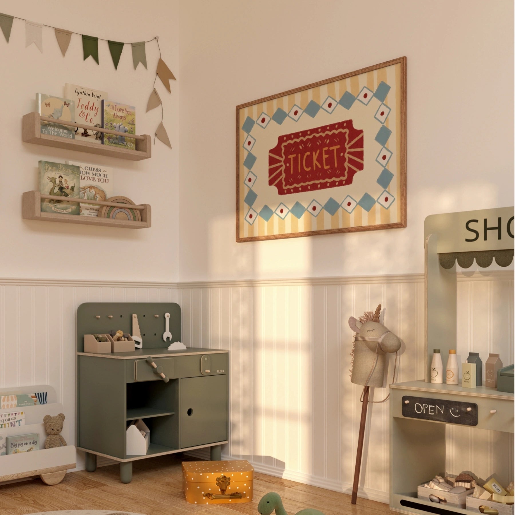 Circus Ticket Nursery Print