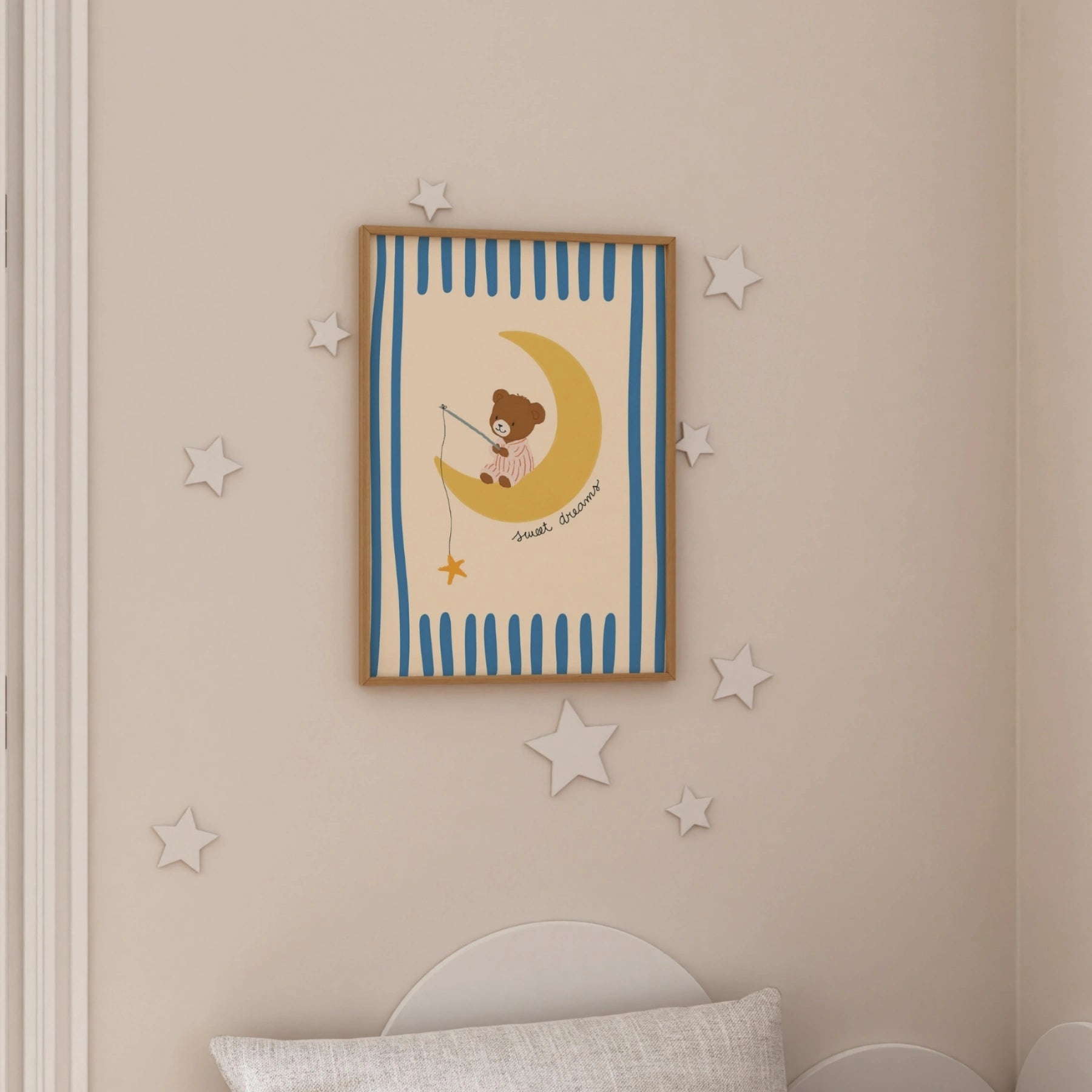 Bear Moon Nursery Wall Art