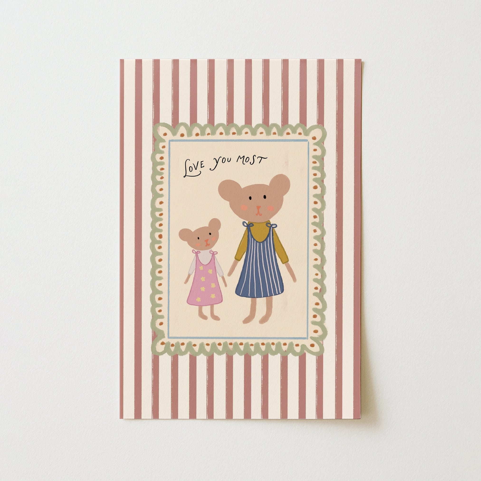 Cute Mom and Baby Illustration