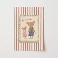 Cute Mom and Baby Illustration