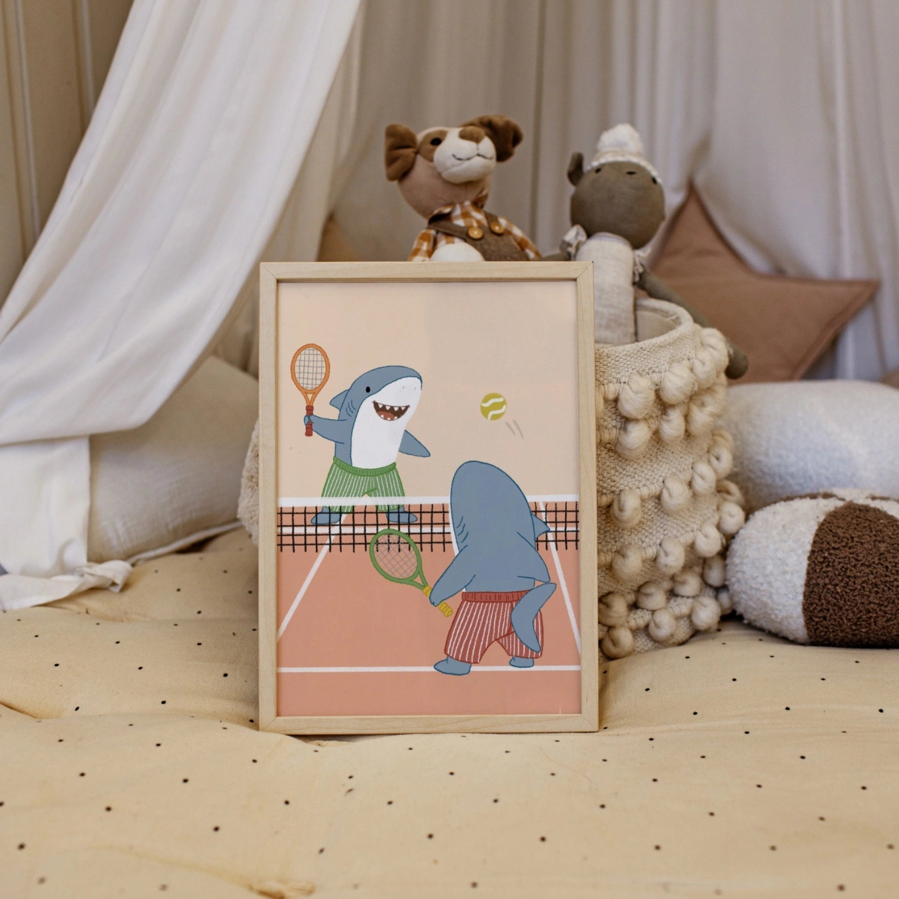 Whimsical Tennis Court Decor