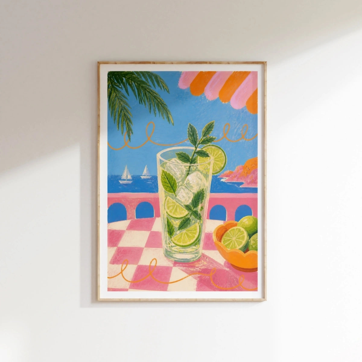 Lime Mojito Print, Coastal Wall Decor