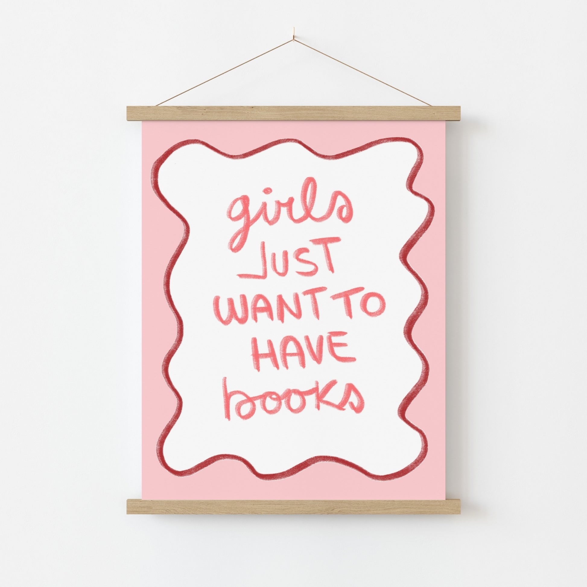 Le ragazze vogliono solo avere libri – Arte murale libresca